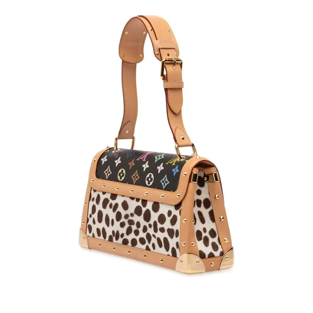 Louis Vuitton Takashi Murakami Monogram Multicolore Dalmatian Sac Rabat Black Good - Back View