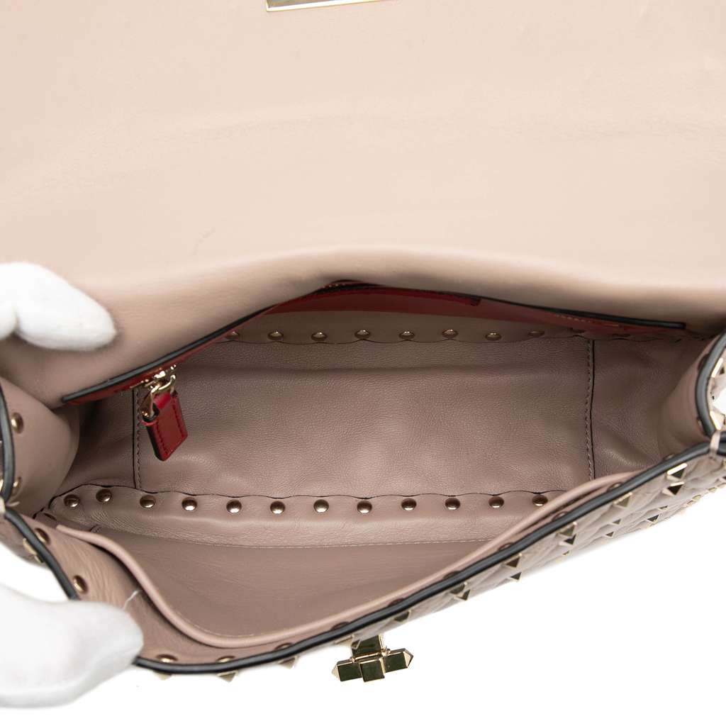 Valentino Medium Nappa Rockstud Spike Satchel - 4
