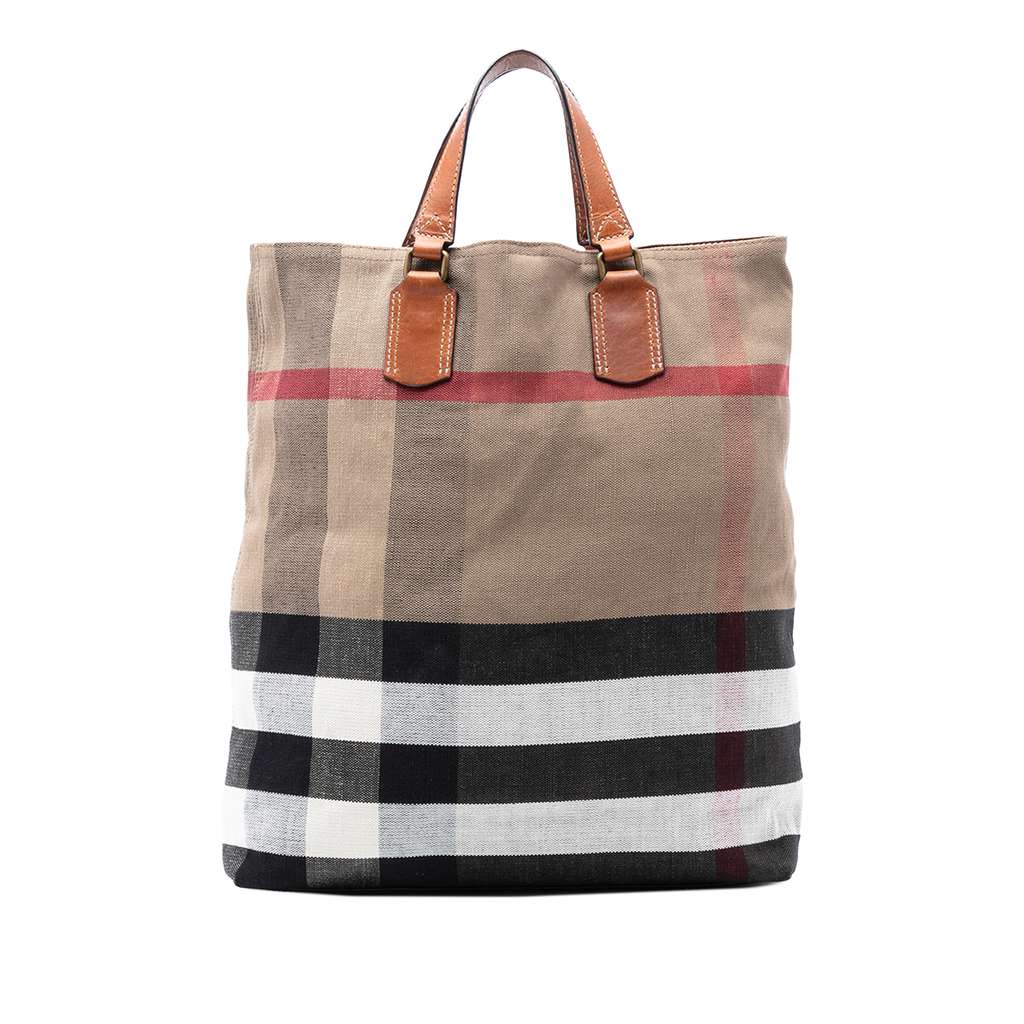 Burberry Mega Check Canvas Tottenham Brit Satchel