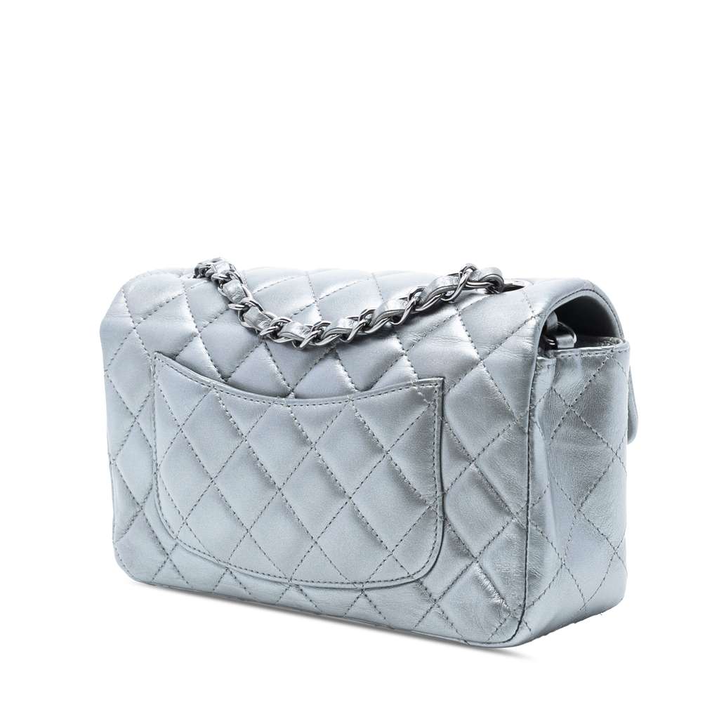 Chanel Small Quilted Metallic Lambskin Single Flap - 2