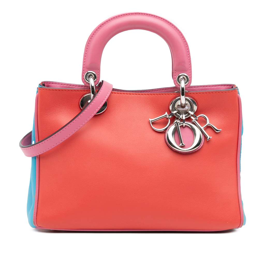 Dior Mini Tricolor Leather Diorissimo Satchel