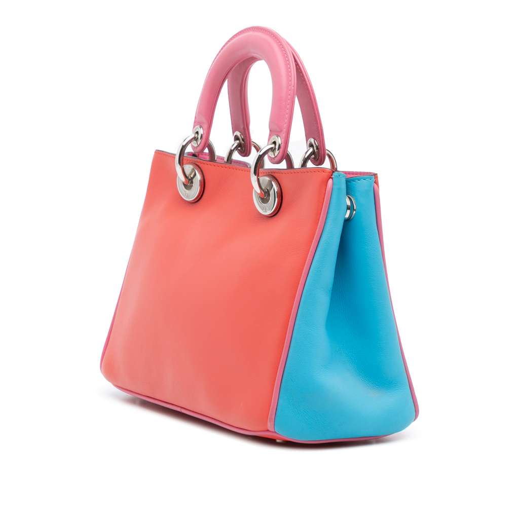 Dior Mini Tricolor Leather Diorissimo Satchel - 2