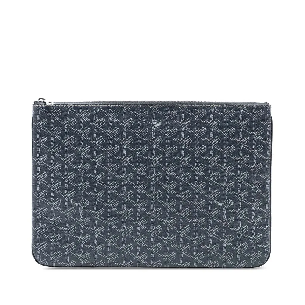 Goyard Goyardine Senat MM Grey Canvas Good - Front View