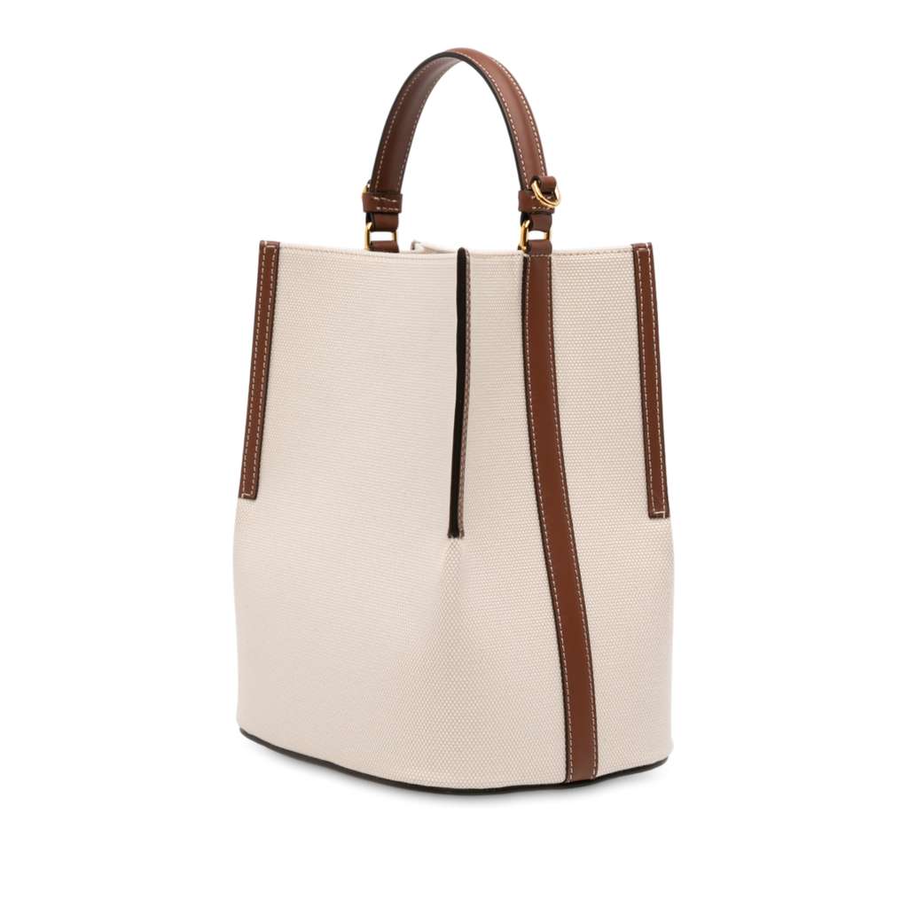 Burberry Small Canvas Logo Peggy Bucket Bag - 2