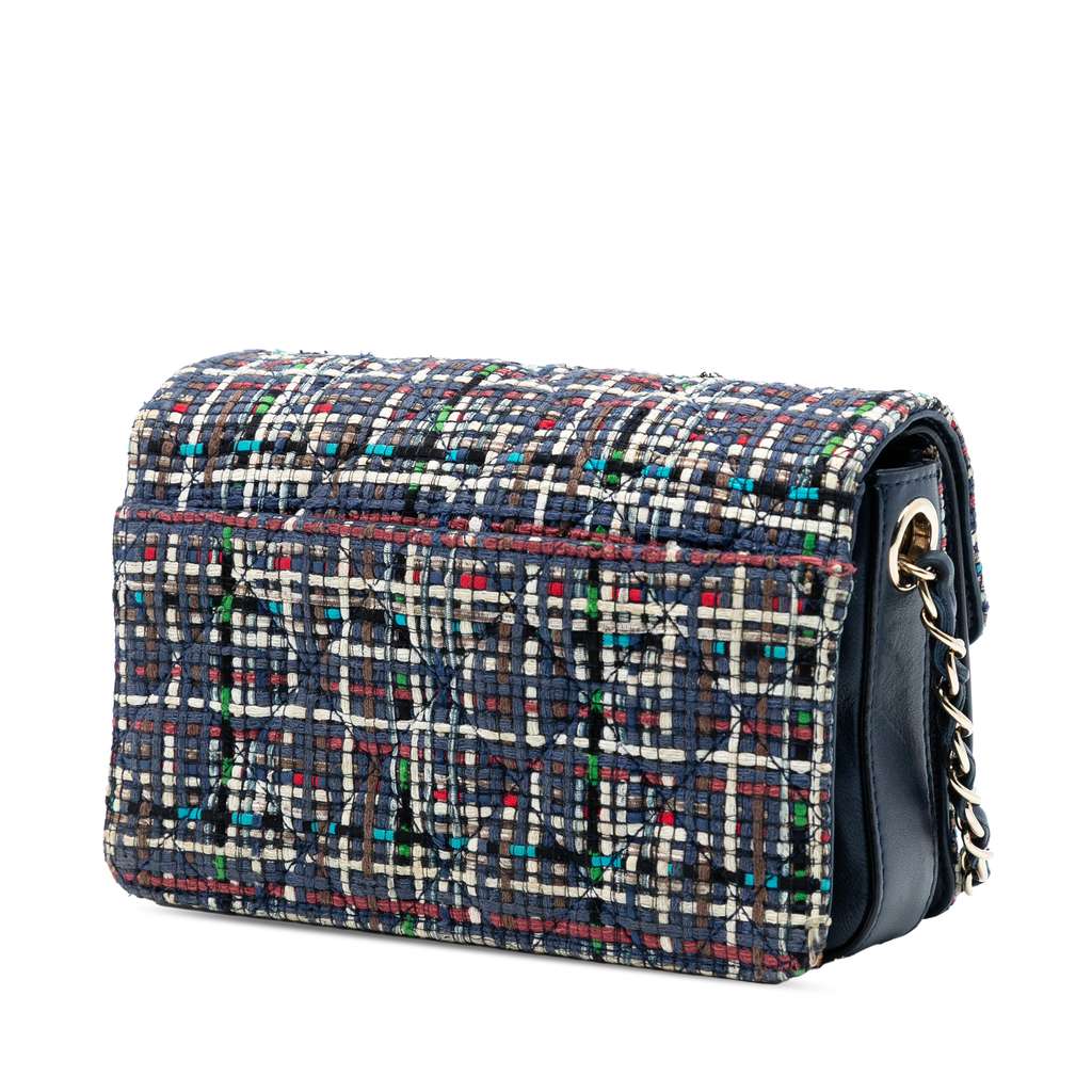 Chanel Mini CC Quilted Mixed Fibers and Lambskin Double Flap - 2