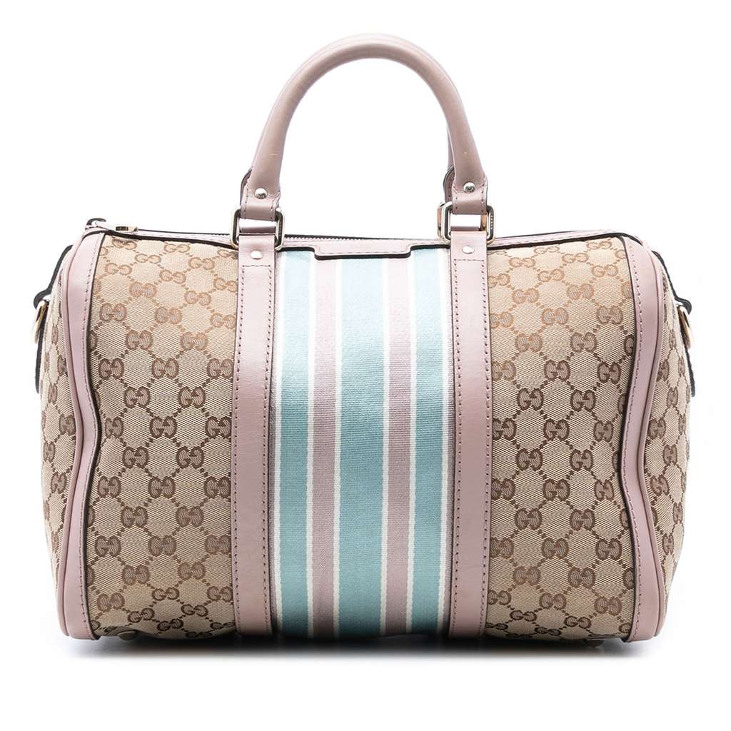 Gucci Medium GG Canvas Web Joy Boston Bag