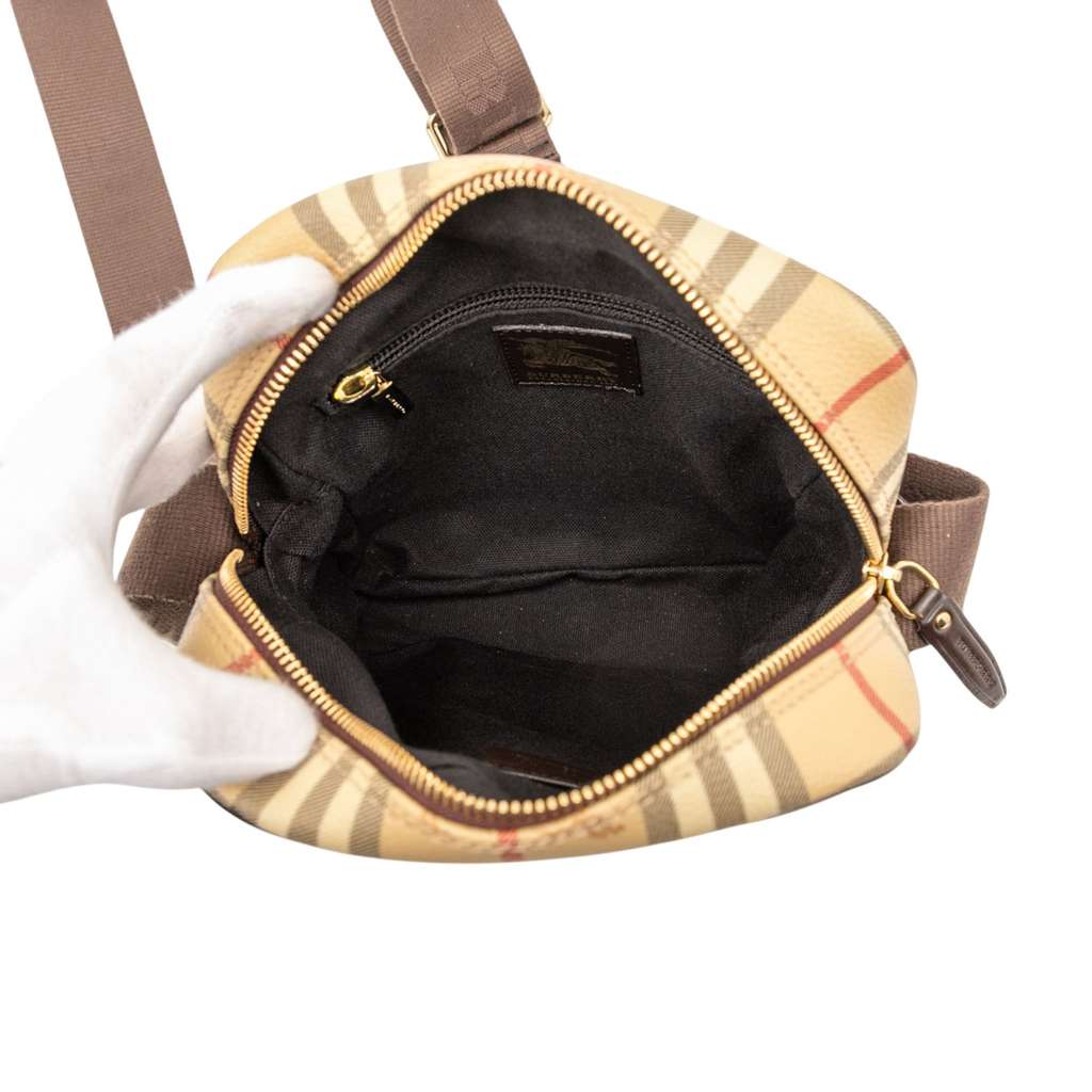 Burberry Haymarket Check Coated Canvas Crossbody - 4