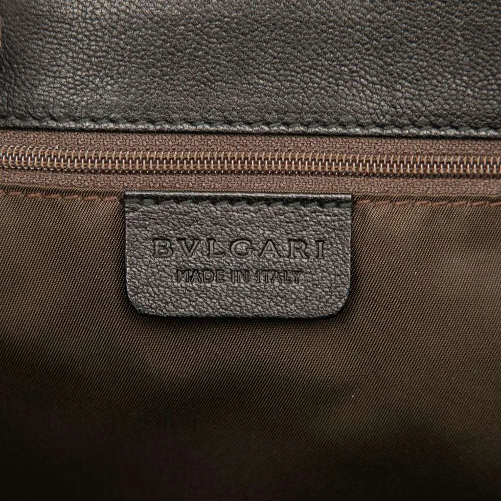 Bvlgari Leather Tote Black Leather Good - Box View