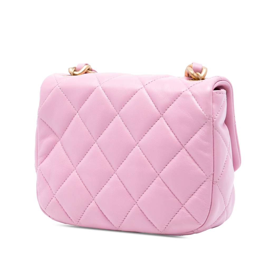 Chanel Mini Quilted Lambskin Lacquered Chain Flap - 2