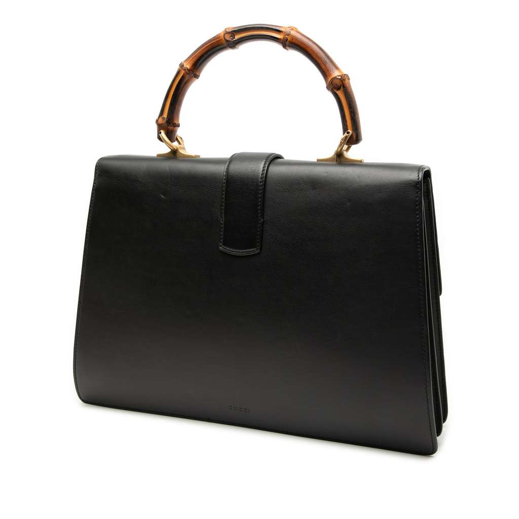 Gucci Large Leather Bamboo Dionysus Web Satchel - 2