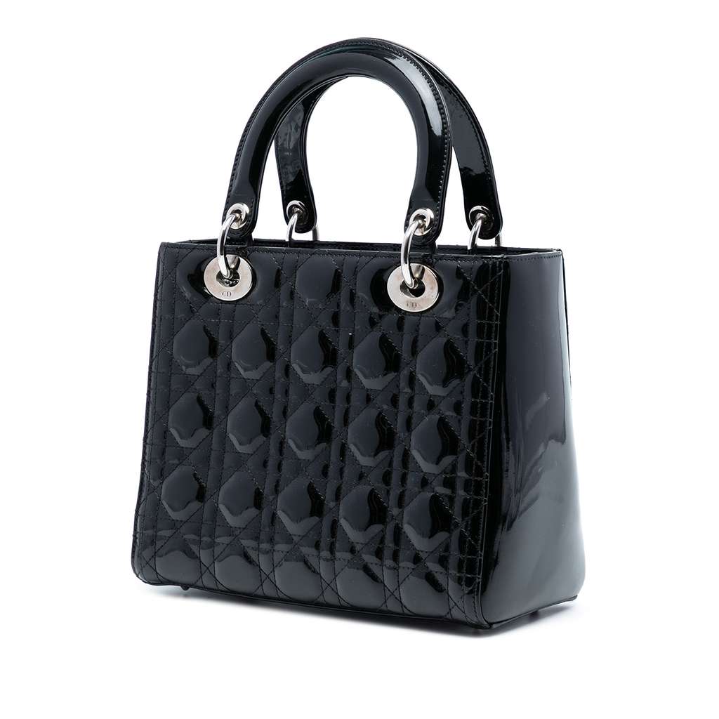 Dior Medium Patent Cannage Lady Dior - 2