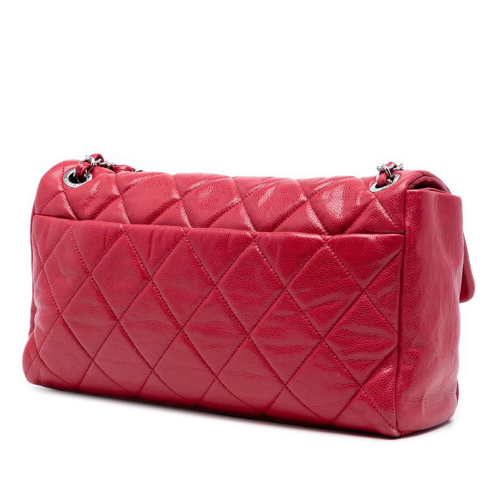 Chanel Medium Glazed Caviar Nature Flap - 2