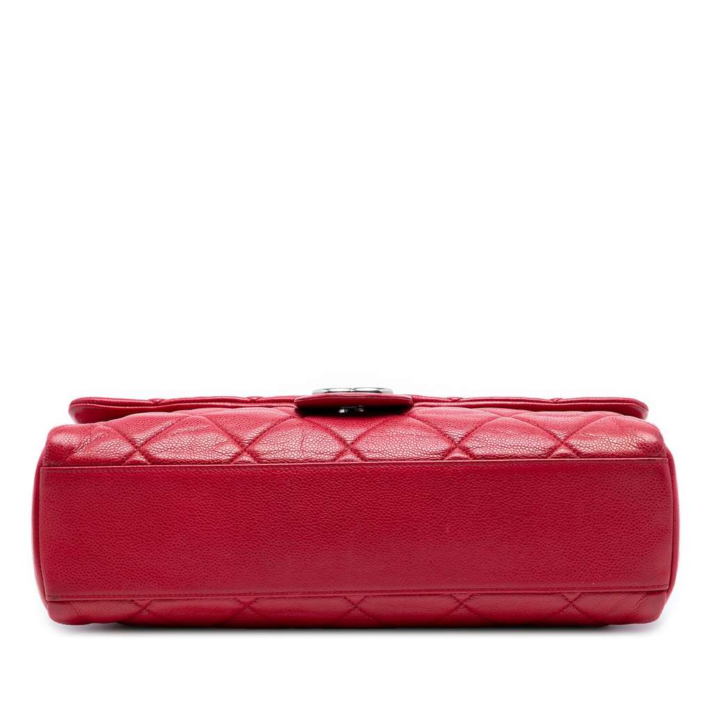 Chanel Medium Glazed Caviar Nature Flap - 3