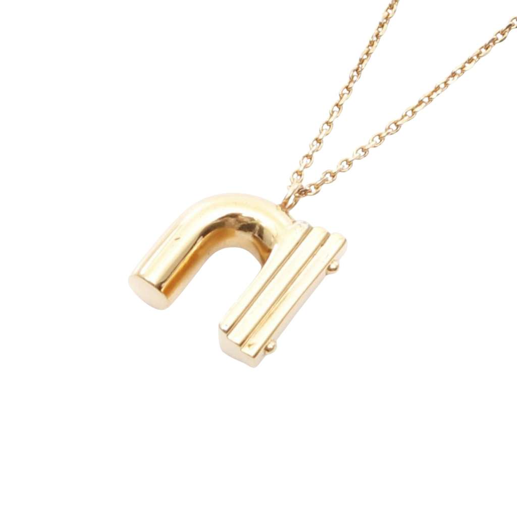 Louis Vuitton Gold Plated LV and Me Letter n Necklace - 2