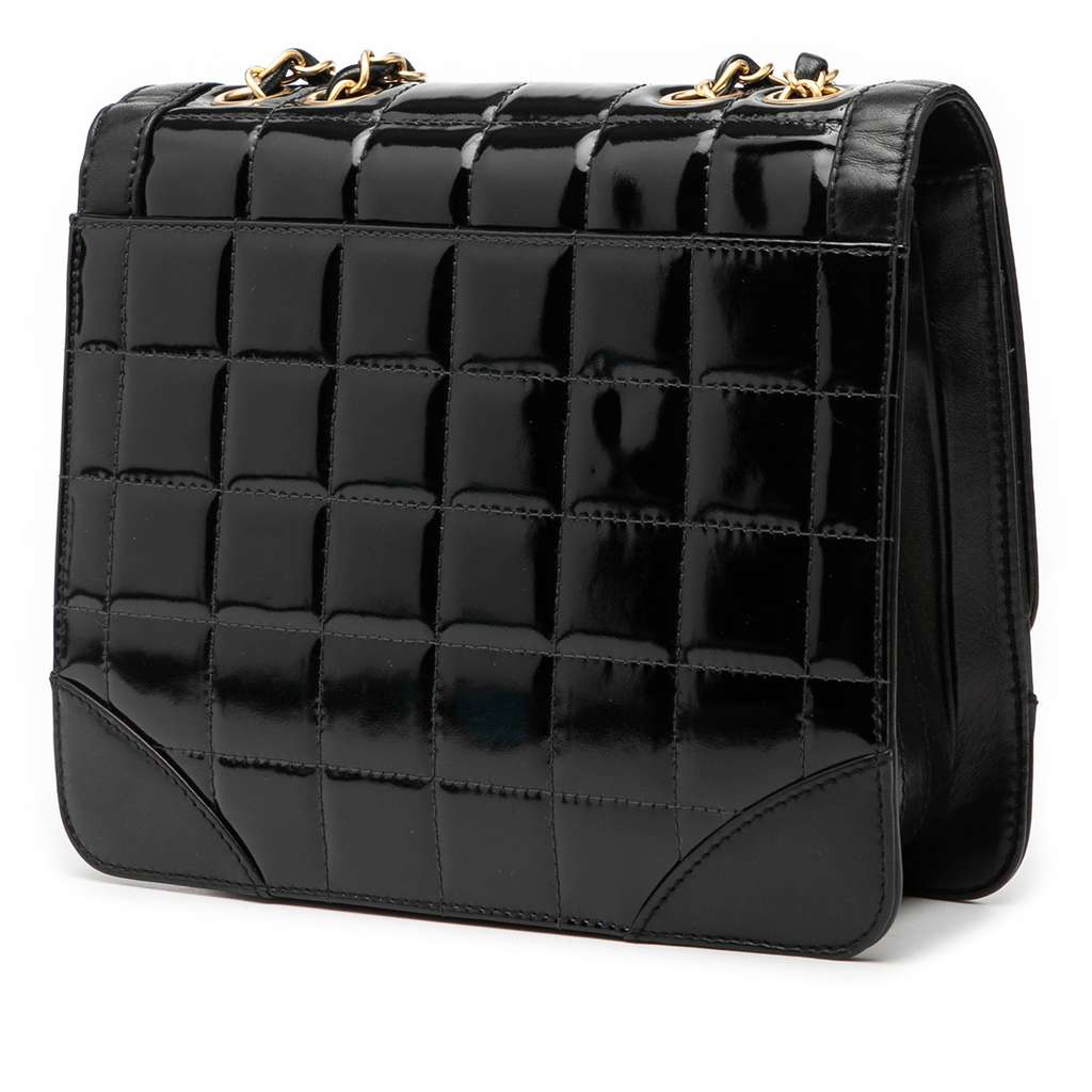 Chanel CC Chocolate Bar Patent and Lambskin Square Flap - 2