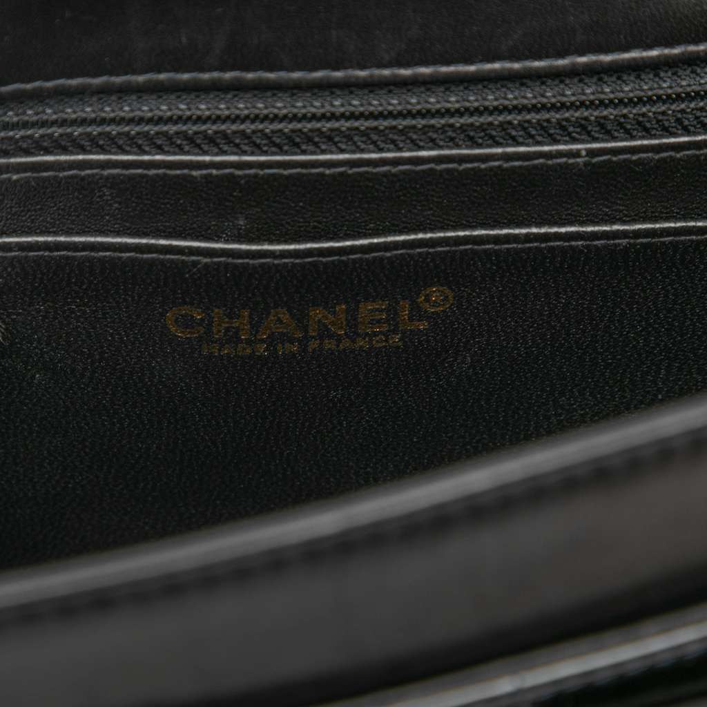 Chanel CC Chocolate Bar Patent and Lambskin Square Flap - 5