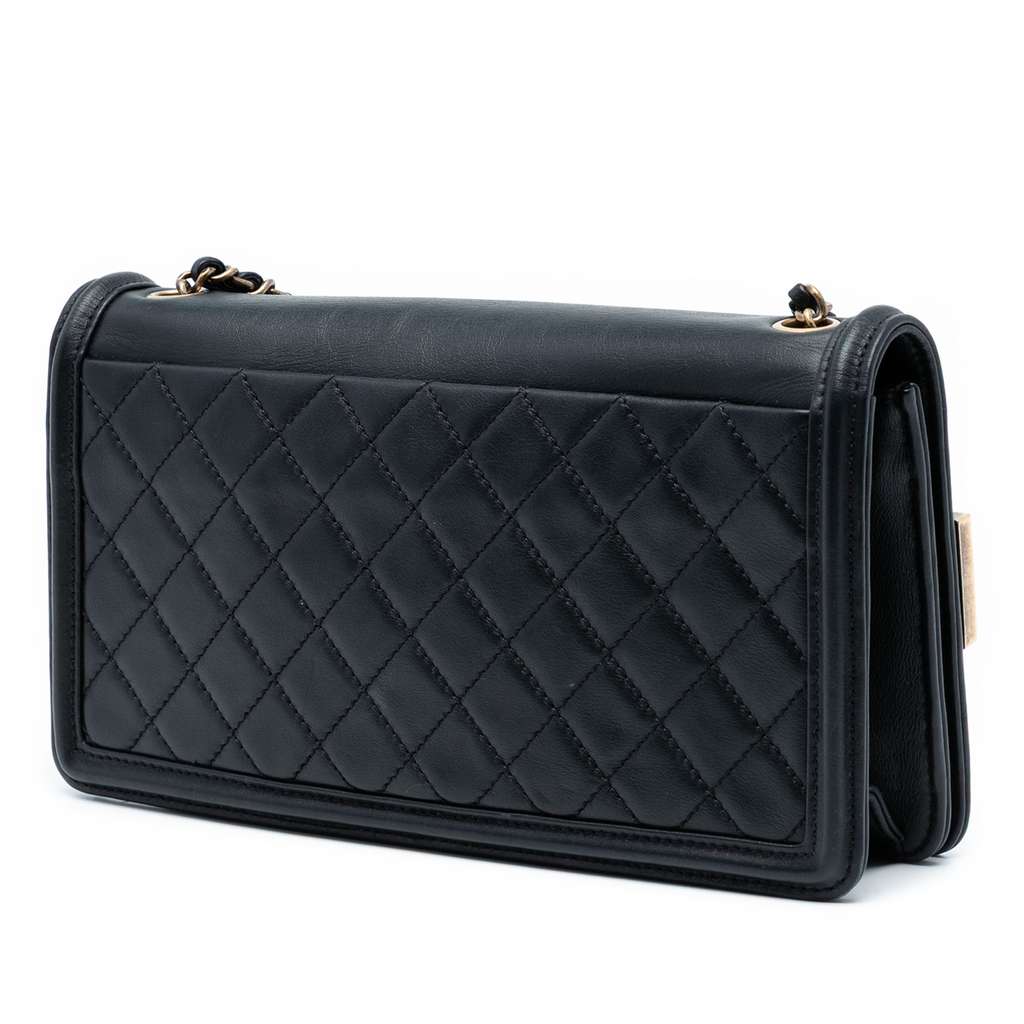 Chanel Paris Seoul Lambskin and Metallic Plate Lego Boy Brick Flap - 2