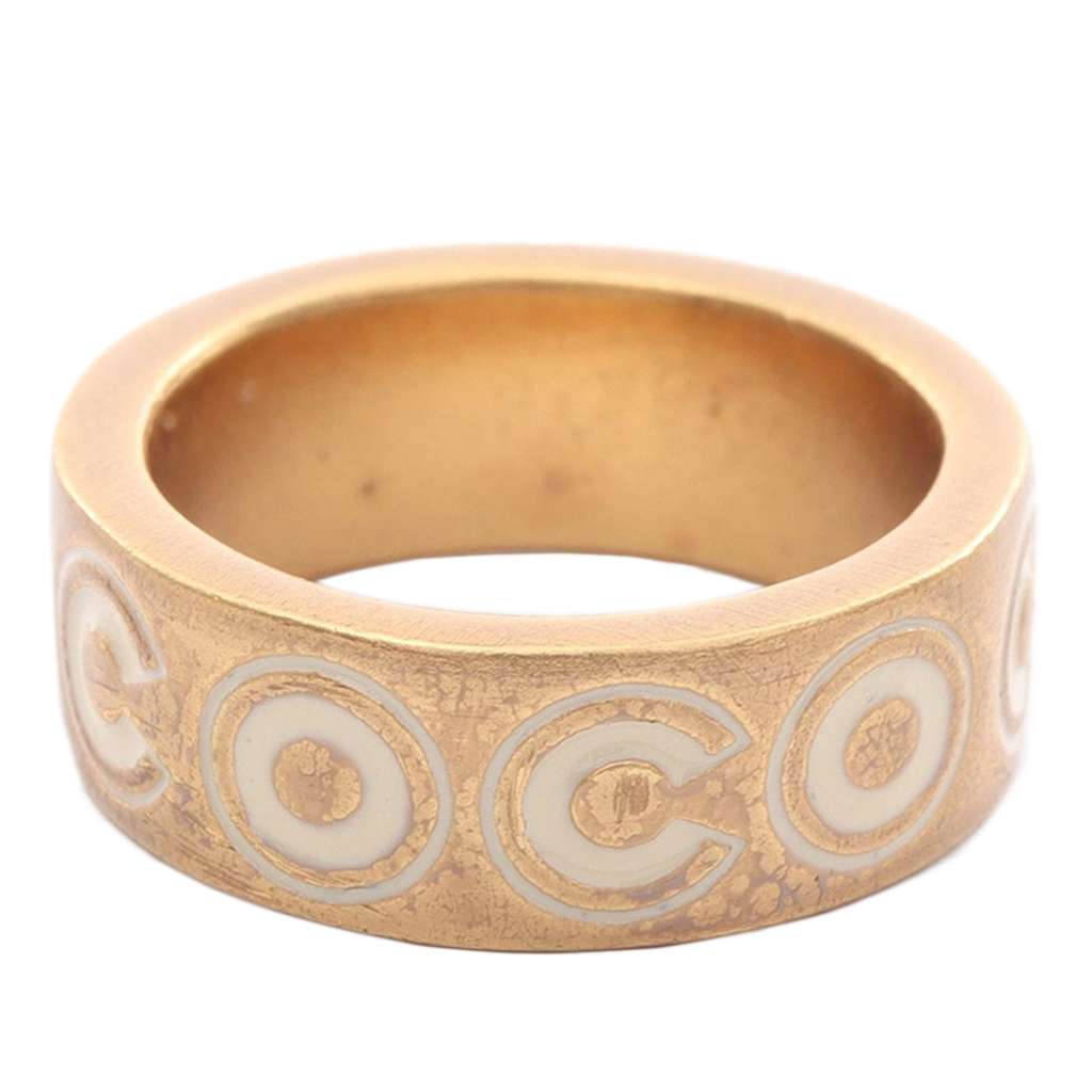 Chanel Gold Plated Coco Ring