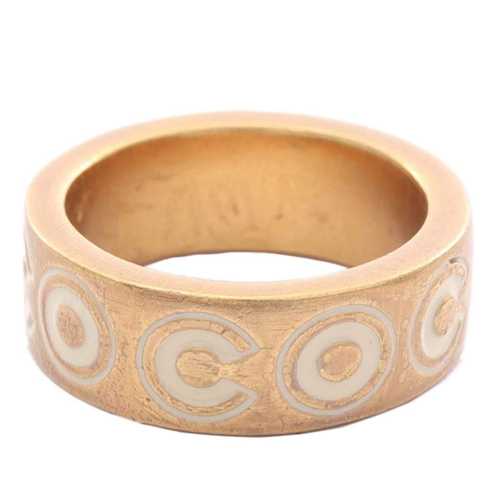 Chanel Gold Plated Coco Ring - 2