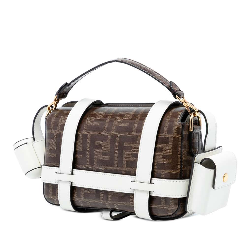 Fendi Mini Zucca Glazed Fabric Cage Baguette Satchel - 2