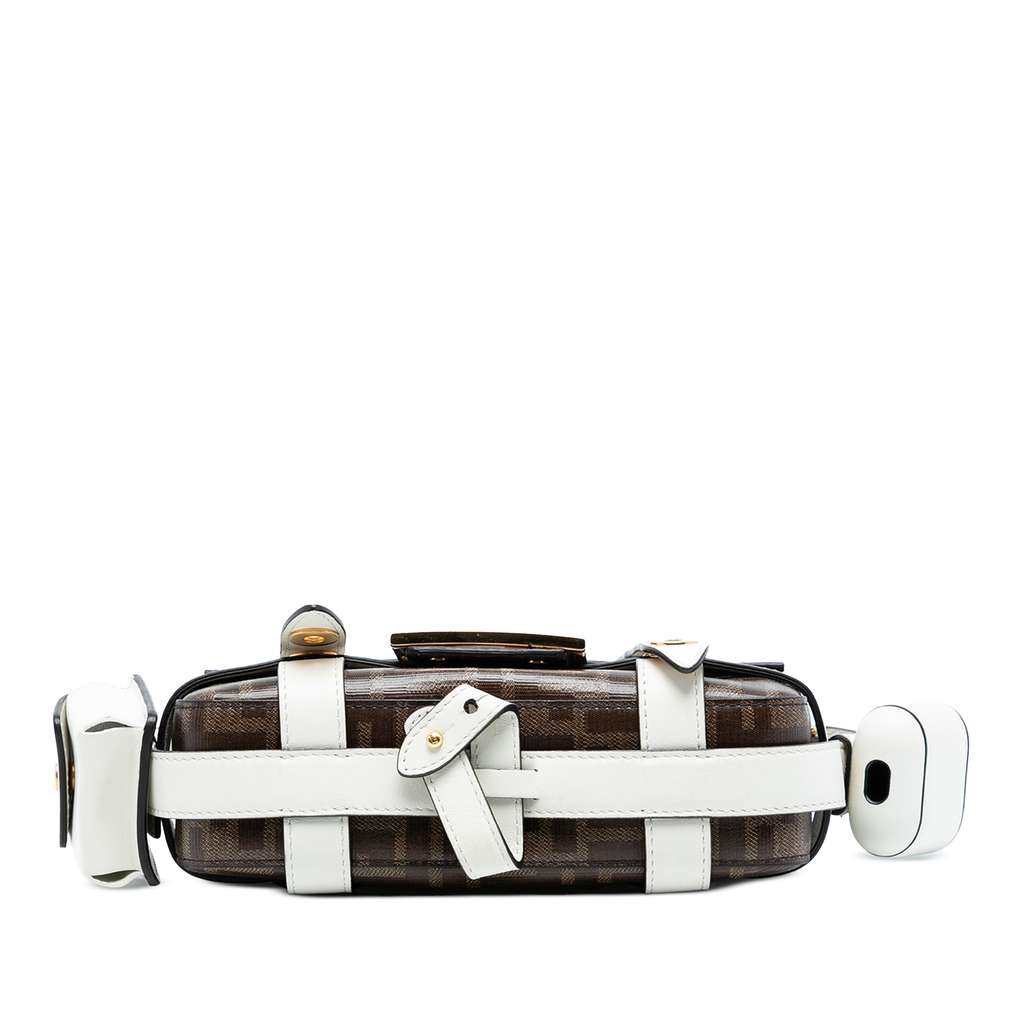Fendi Mini Zucca Glazed Fabric Cage Baguette Satchel - 3