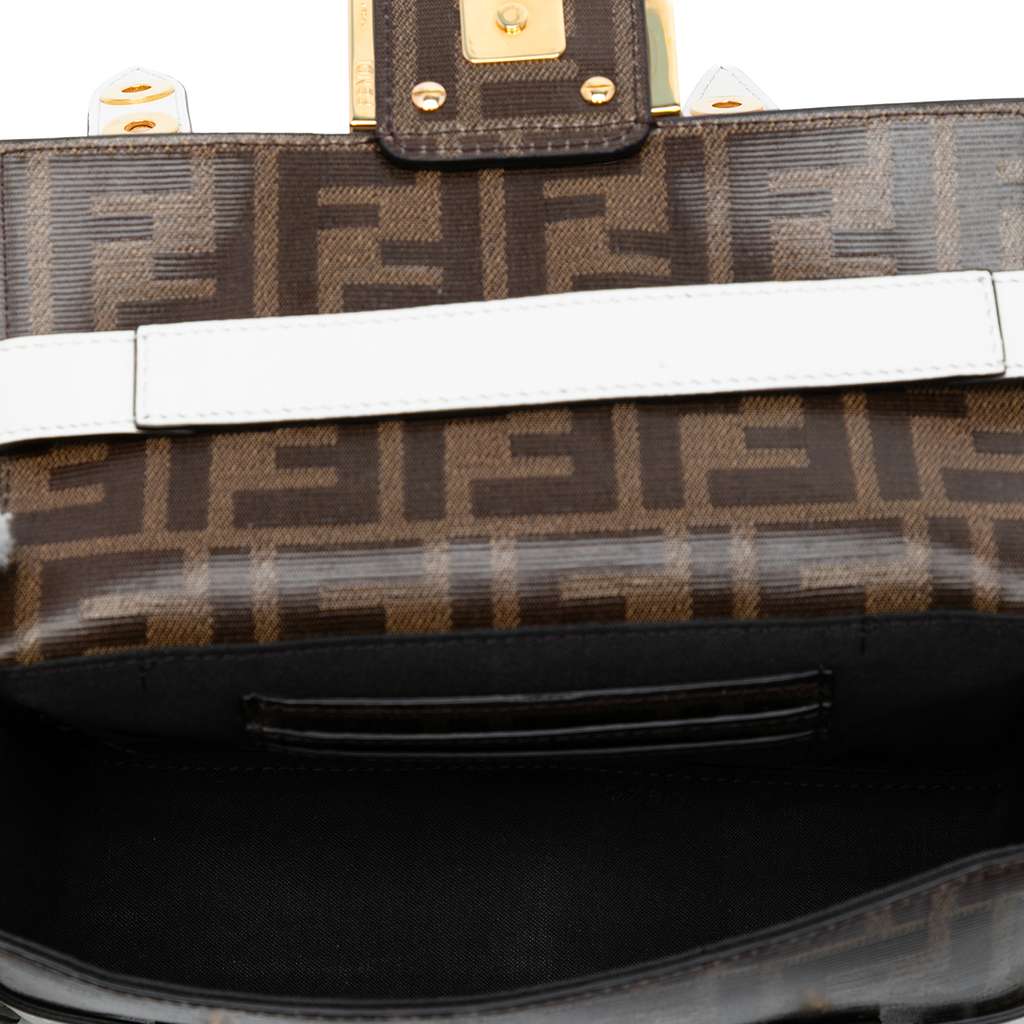 Fendi Mini Zucca Glazed Fabric Cage Baguette Satchel - 4