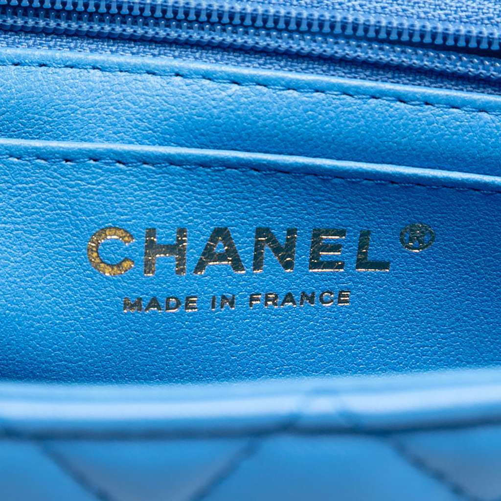 Chanel Mini Rectangular Classic Lambskin Top Handle Flap - 5