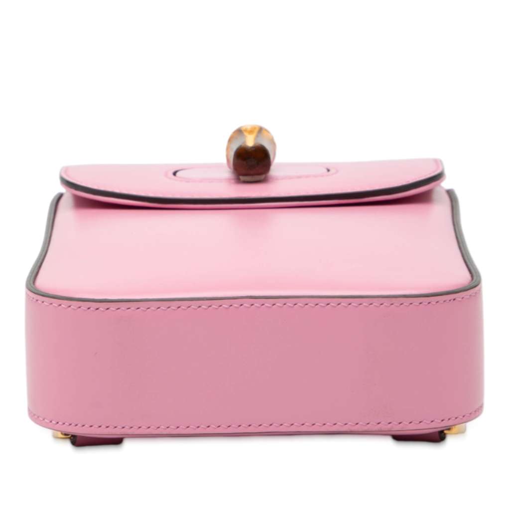 Gucci Mini Calfskin Bamboo Top Handle Bag - 3