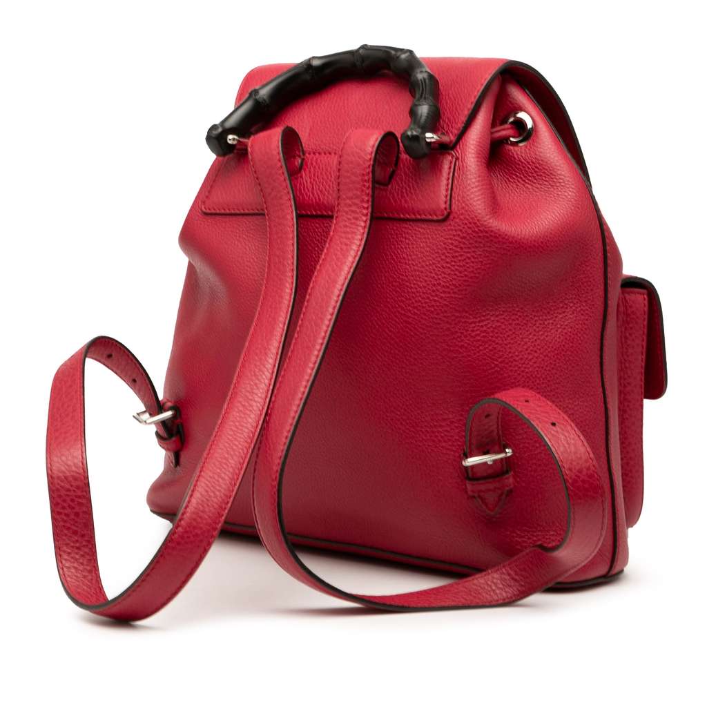Gucci Leather Bamboo Tassel Backpack - 2