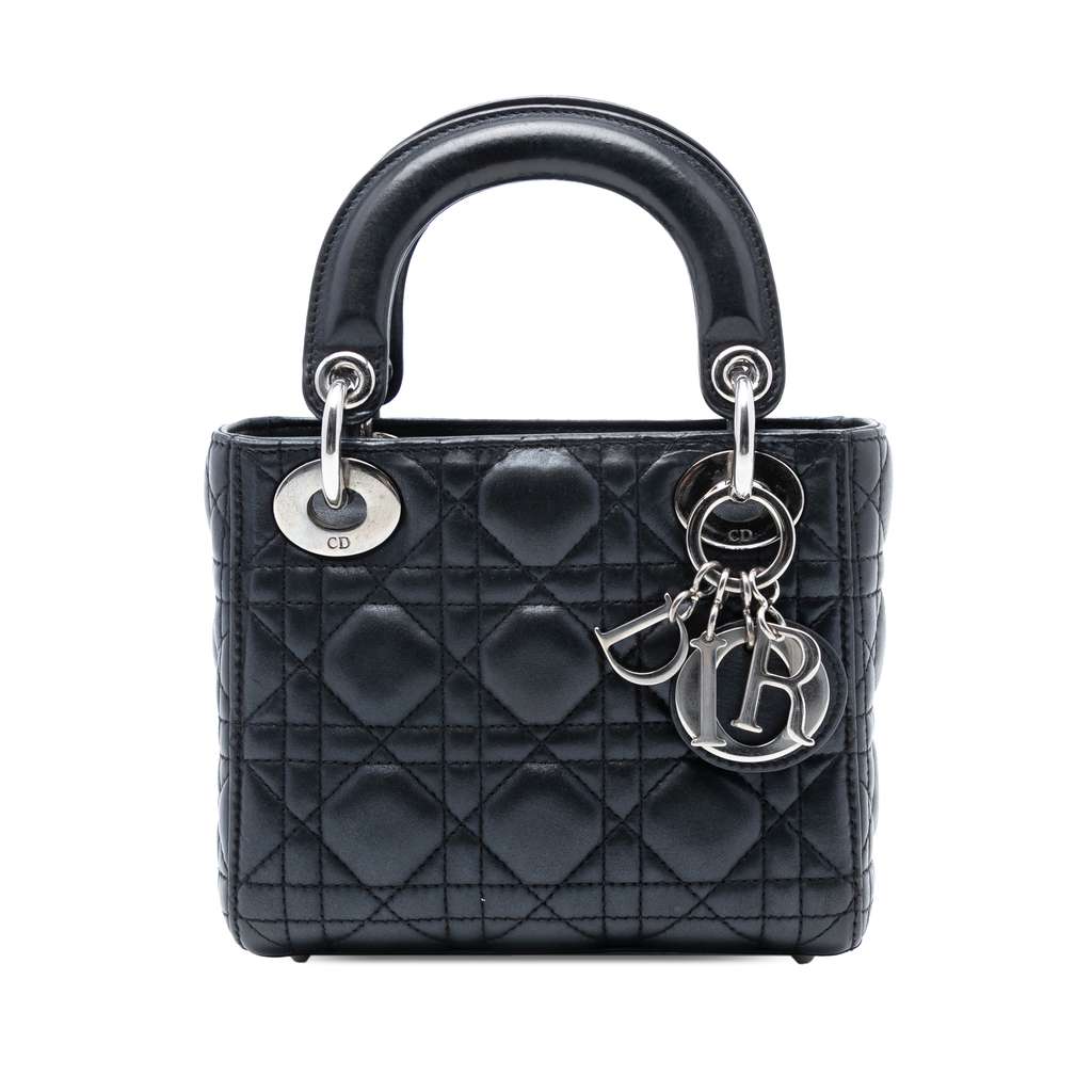 Dior Mini Iridescent Lambskin Cannage Lady Dior