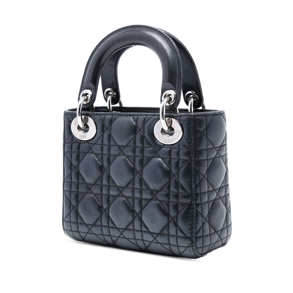 Dior Mini Iridescent Lambskin Cannage Lady Dior - 2
