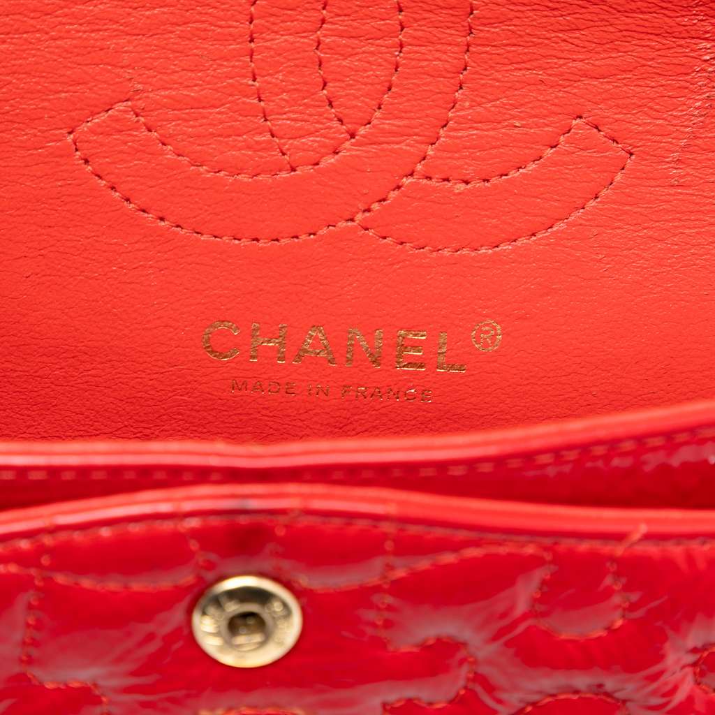 Chanel Reissue 2.55 Crackled Patent Puzzle East West Double Flap - 5