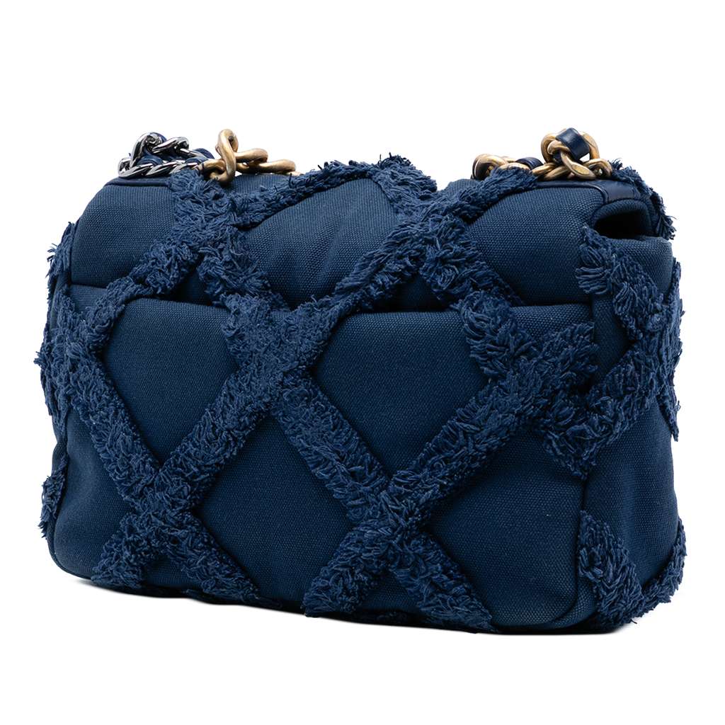 Chanel Medium Canvas and Cotton 19 Flap - 2
