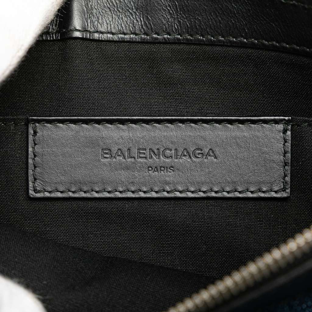 Balenciaga Denim Navy Clip M Clutch - 5