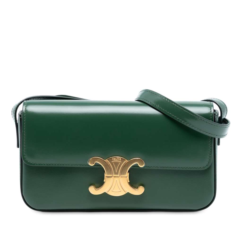 Celine Shiny Calfskin Claude Shoulder Bag