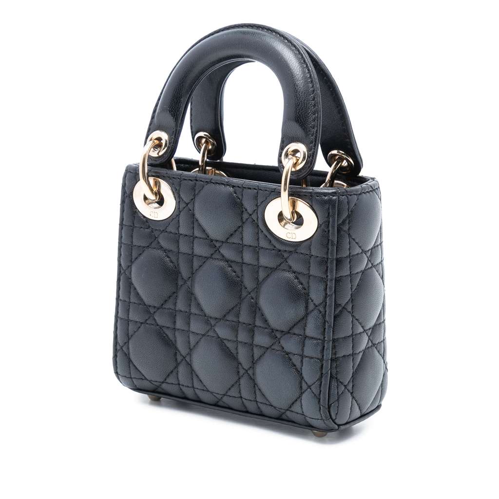 Dior Micro Lambskin Cannage Lady Dior - 2