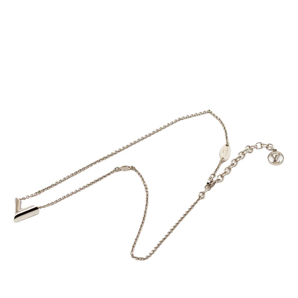 Louis Vuitton Silver Plated Essential V Supple Necklace - 3