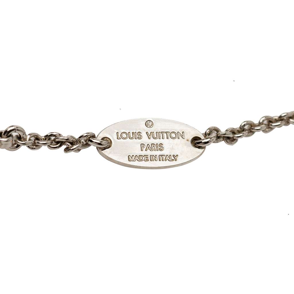 Louis Vuitton Silver Plated Essential V Supple Necklace - 4