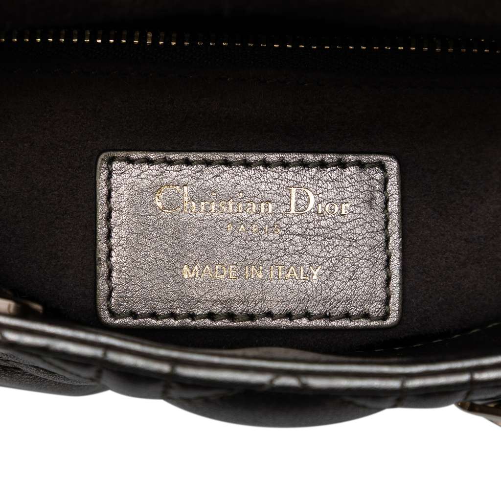 Dior Mini Metallic Lambskin Cannage Lady Dior - 5