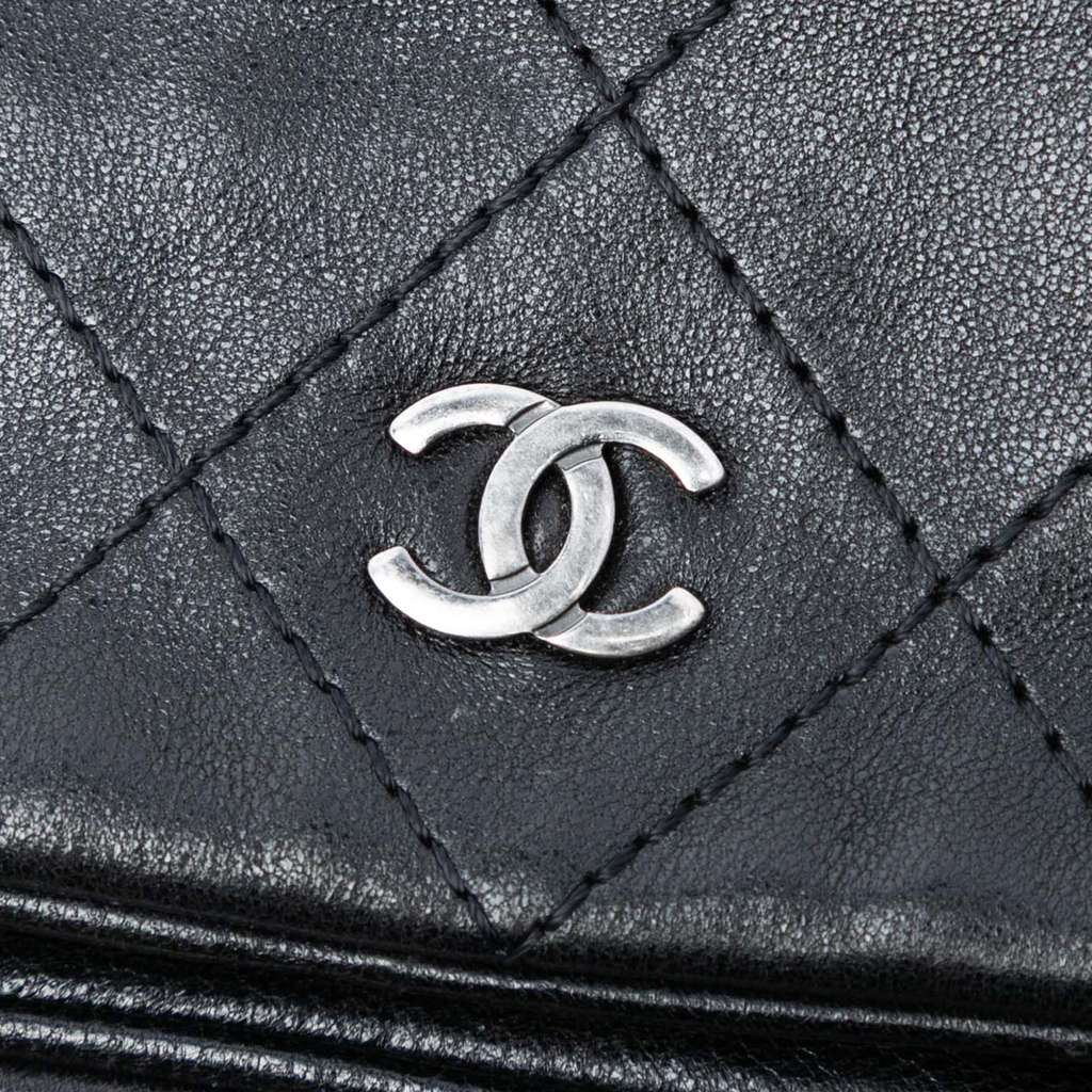 Chanel CC Quilted Lambskin Full Flap Wallet on Chain - 5