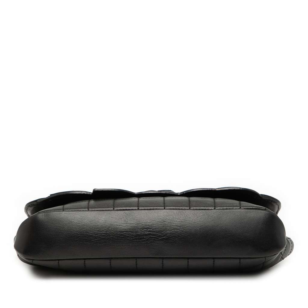 Chanel Camellia CC Choco Bar No 5 Lambskin Shoulder Bag - 3