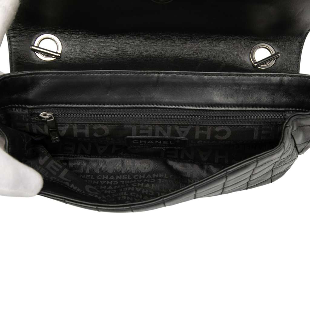 Chanel Camellia CC Choco Bar No 5 Lambskin Shoulder Bag - 4