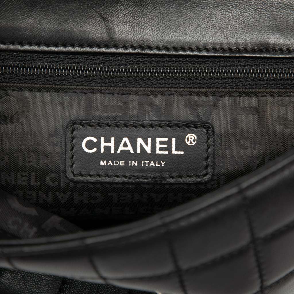 Chanel Camellia CC Choco Bar No 5 Lambskin Shoulder Bag - 5