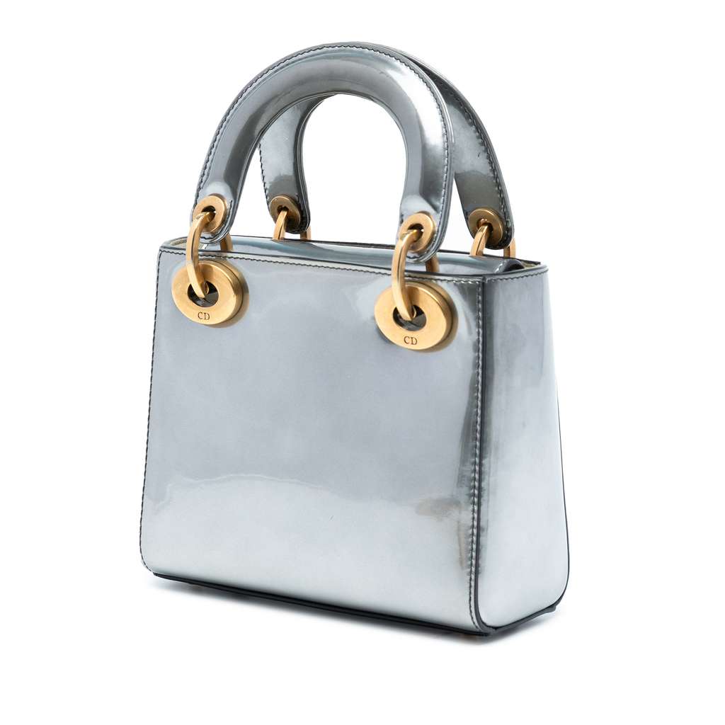 Dior Mini Metallic Patent Lady Dior - 2