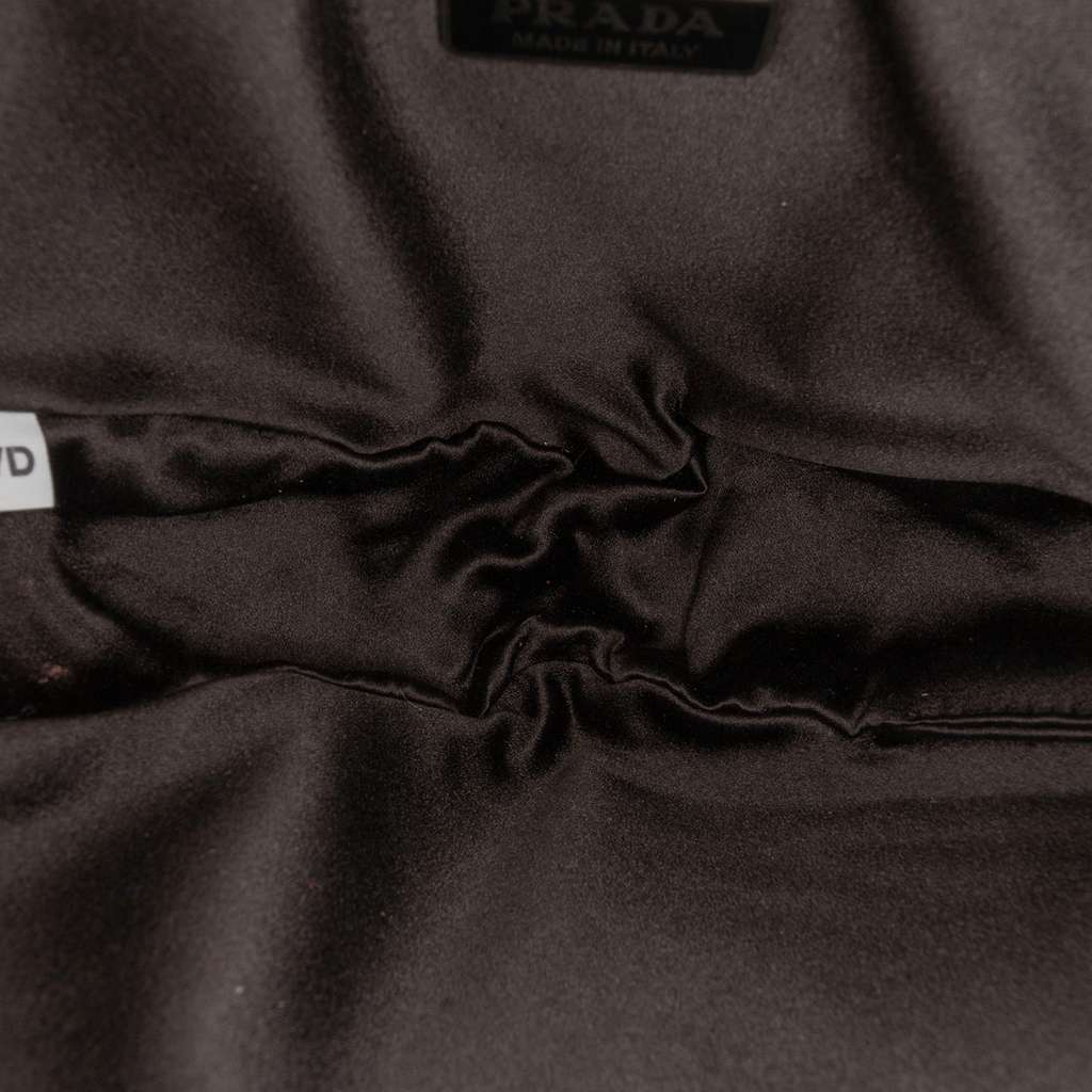 Prada Crystal Embellished Satin Triangle Pouch - 4