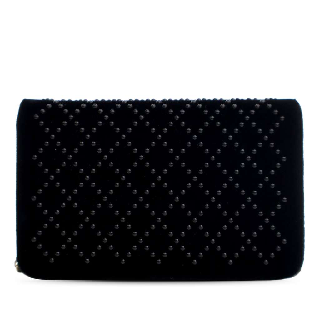 Chanel CC Velvet Studded Wallet On Chain - 2
