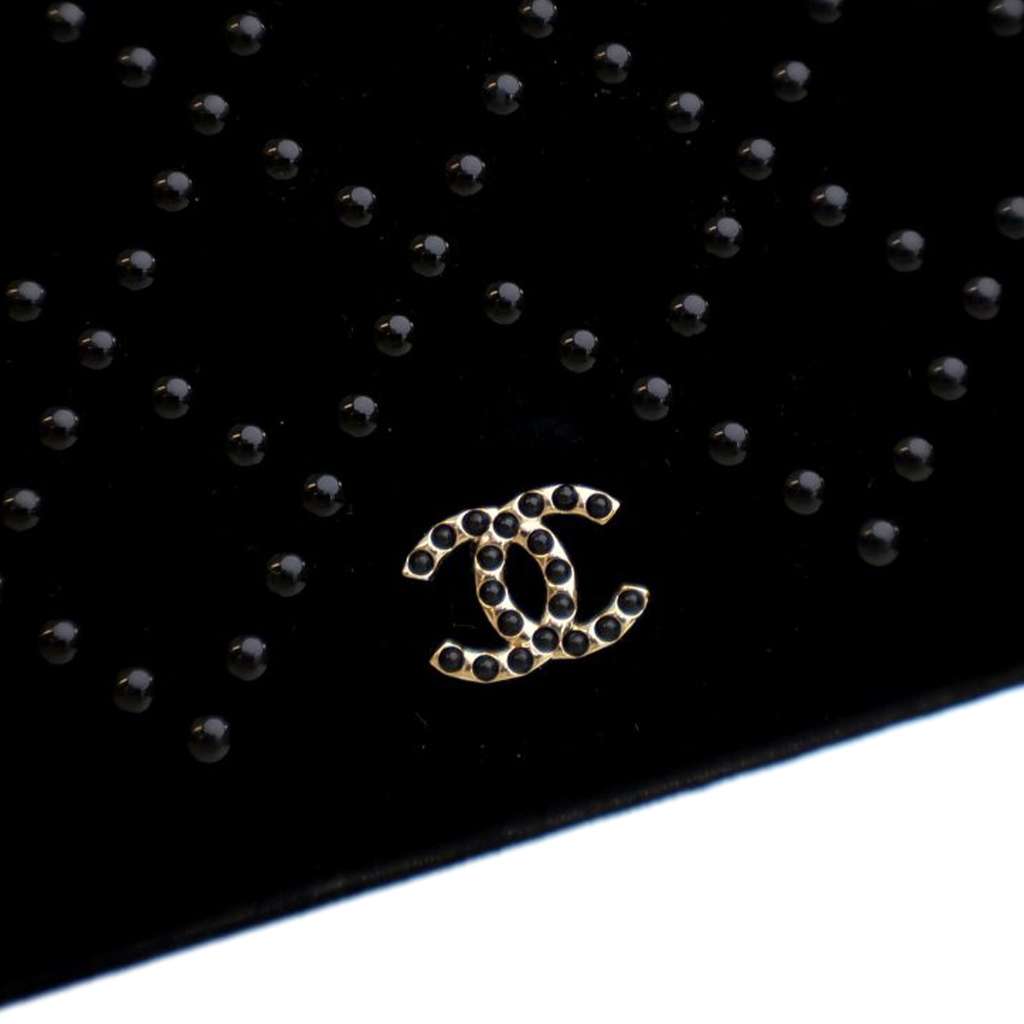 Chanel CC Velvet Studded Wallet On Chain - 4