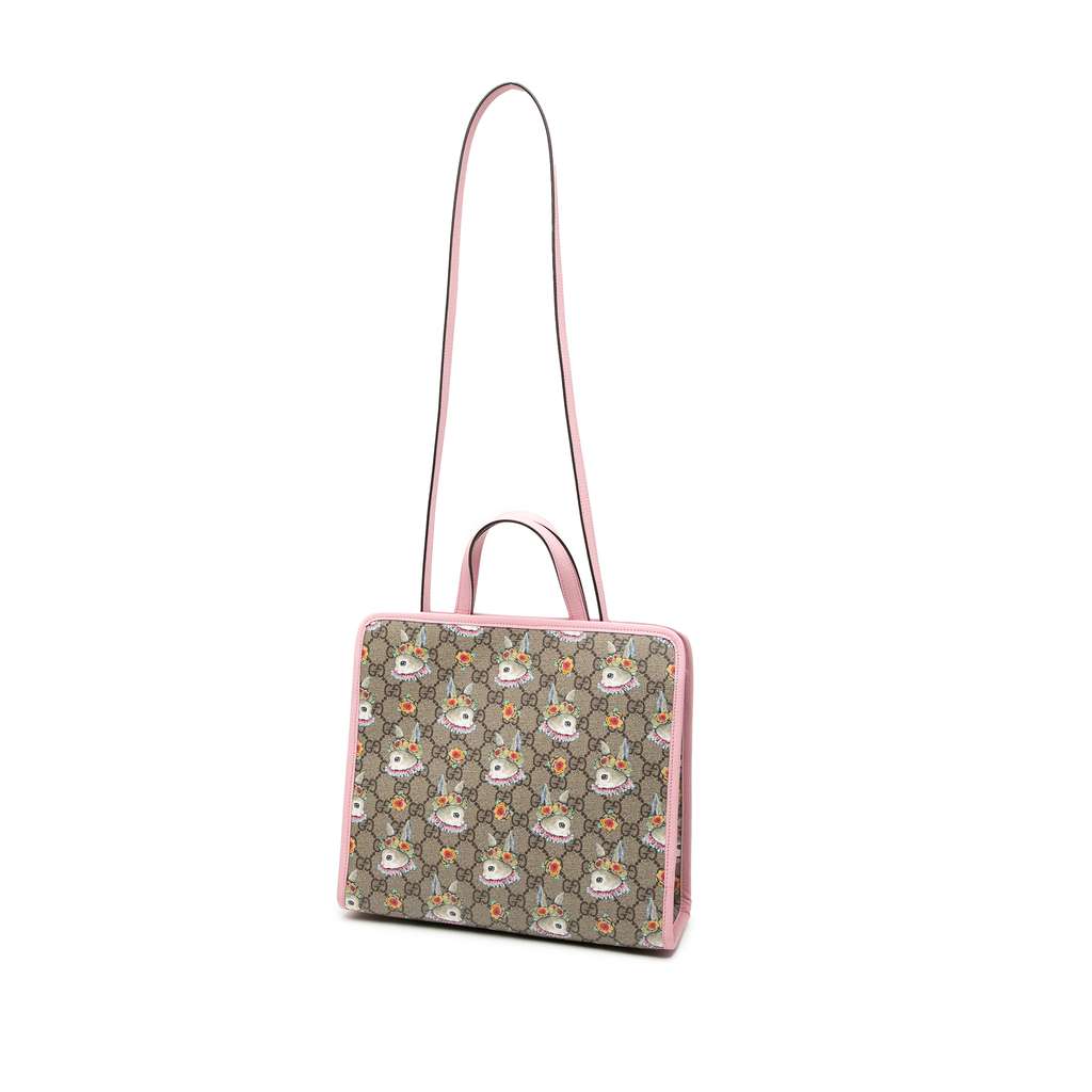 Gucci Yuko Higuchi GG Supreme Floral Rabbit Satchel - 2