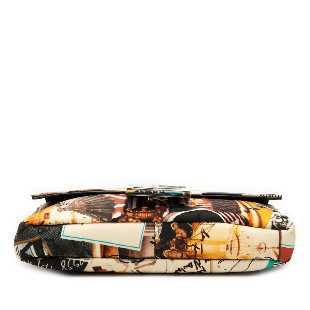 Fendi Nylon Karl Kollage Convertible Baguette Satchel - 3