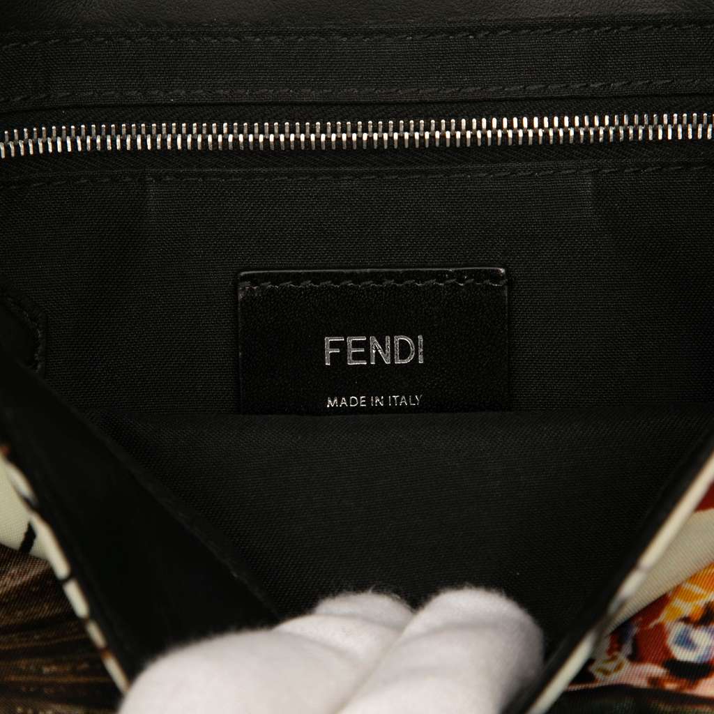 Fendi Nylon Karl Kollage Convertible Baguette Satchel - 5